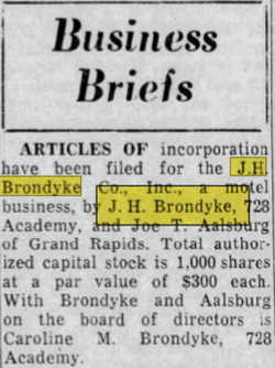 Downtowner Motel - Jan 30 1961 Article